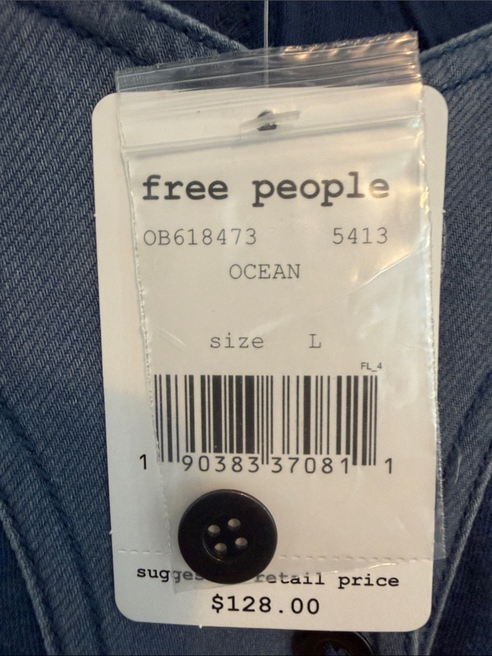 Free People Blue Henley Tunic Dress - Picture 2 of 6